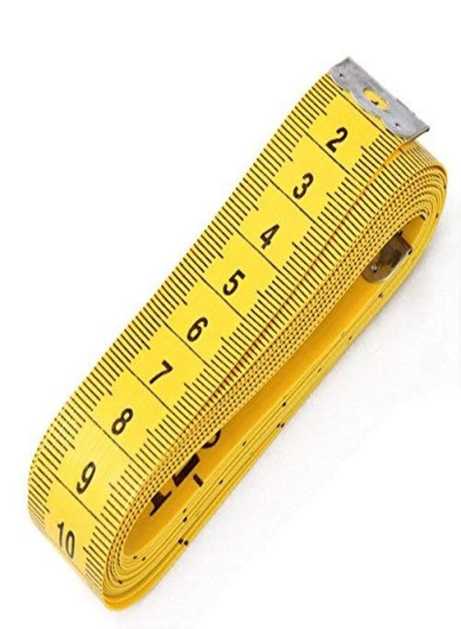 IONIX Inch Tape, Measuring Tape, Measure Tape, Measurement Tape, Inch Tape for Measurement for The Body, Tailor, Sewing, Dress Making, 150 cm (Yellow Pack of 04) - Image 2